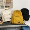 Cool Vintage Canvas Solid Color Classic Backpack 3