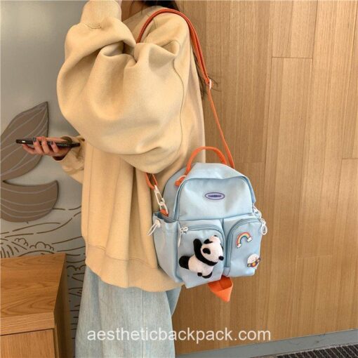 Elegant Super Cute Candy Colors Panda Kawaii Mini Backpack 14