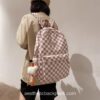 Cool Pink Plaid Checked Sweet Aesthetic Backpack 5