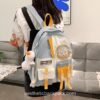 Cute Macaron College Candy Color Drawstring Backpack 4