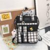 Plaid Cow Pattern Aesthetic Backpack 3