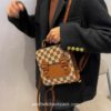 Checkerboard Designer Plaid PU Leather Mini Backpack 16
