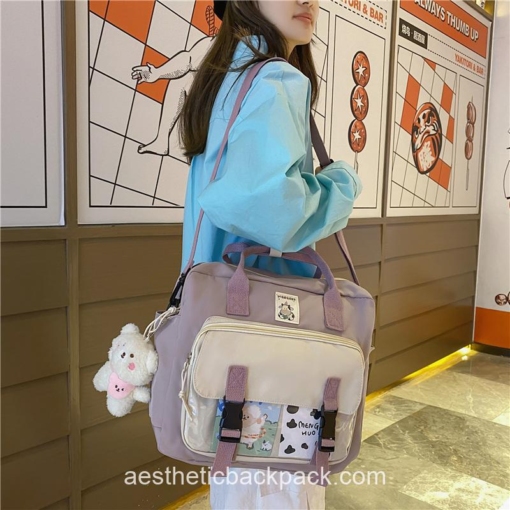Cool Korean Lovely Waterproof Portable Mochilas Horizontal Backpack 20