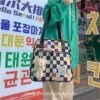 Sweet Plaid Bags Korean Checkerboard Purse Tote Bag 13