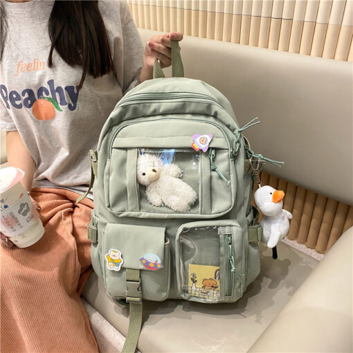 Softie Cute Waterproof Nylon Teddy Duck Aesthetic Backpack 1