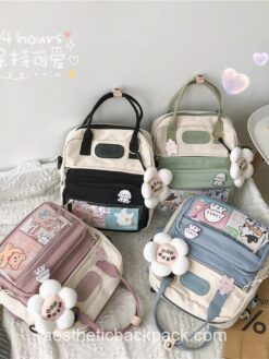 Sweet Korean Style Waterproof Teddy Happy Mini Backpack 2