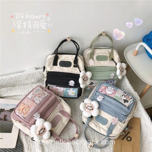 Sweet Korean Style Waterproof Teddy Happy Mini Backpack 2