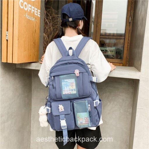 Harajuku Multi-pocket College Aesthetic Backpack 18