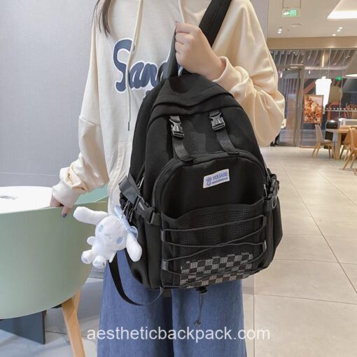 Korean Style Mesh School Bag Waterproof Rucksack Backpack 14