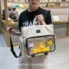 Harajuku Ita Bag Transparent Pocket DIY Cute Pins Anime Horizontal Backpack 17