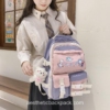 Kawaii Waterproof Candy Color Space Rabbit Aesthetic Backpack 13