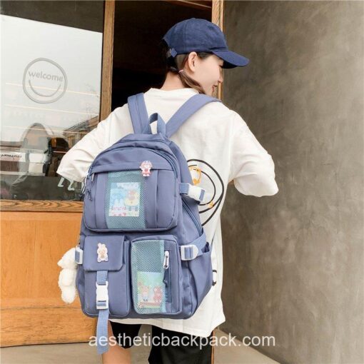 Harajuku Multi-pocket College Aesthetic Backpack 5