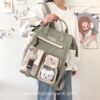 Adorable Preppy Waterproof Candy Colors Teddy Bunny Backpack 21