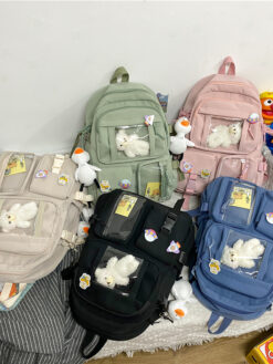 Softie Cute Waterproof Nylon Teddy Duck Aesthetic Backpack 2