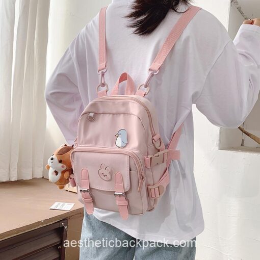 Kindhearted Teenage Girls Multi-Function Aesthetic Mini Backpack 13