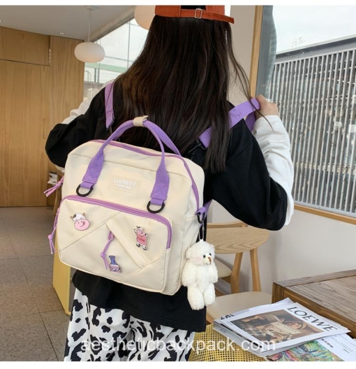 Adorable Korea Style Cute Portable Travel Horizontal Backpack 14