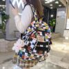 Kindhearted High Quality Korean Style Plaid Clear-Pocket Backpack 1