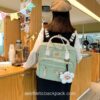 Adorable Floral Waterproof Multifunction Horizontal Backpack 15