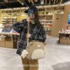 Adorable Japanese Kawaii 3D Bear Portable Multifunctional Horizontal Backpack 21