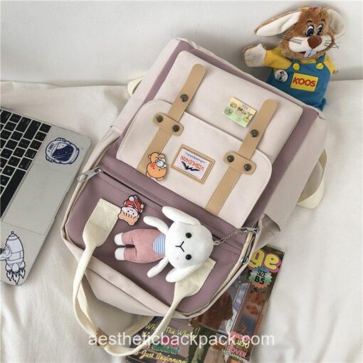 Softhearted Book Ladies Kawaii Aesthetic Backpack 3