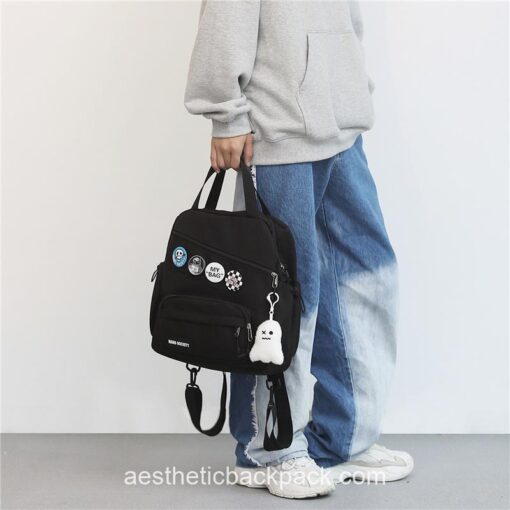 Aesthetic Portable Checkered Mini Backpack 13