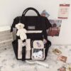 Adorable Preppy Waterproof Candy Colors Teddy Bunny Backpack 13