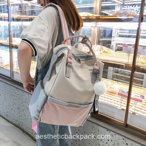 Softie Candy Panelled Colors Waterproof Aesthetic Backpack 3