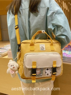 Cool Korean Lovely Waterproof Portable Mochilas Horizontal Backpack 1