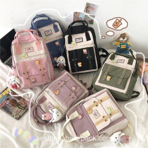 Softhearted Book Ladies Kawaii Aesthetic Backpack 2
