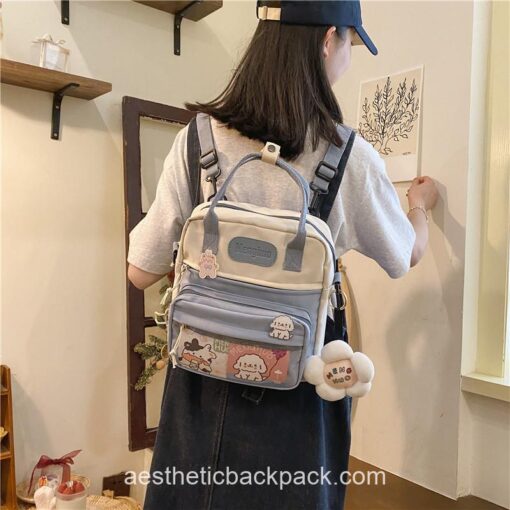 Sweet Korean Style Waterproof Teddy Happy Mini Backpack 13