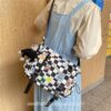 Japanese Cute Plaid Messenger Bag Crossbody Checkerboard Bunny 13