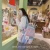 Kawaii Waterproof Candy Color Space Rabbit Aesthetic Backpack 17