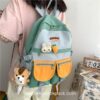 Softhearted Girl Kawaii Panelled Aesthetic Backpack 16