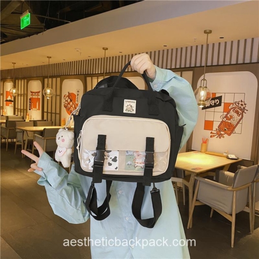 Cool Korean Lovely Waterproof Portable Mochilas Horizontal Backpack 22