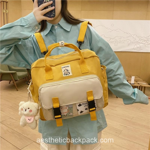 Cool Korean Lovely Waterproof Portable Mochilas Horizontal Backpack 16