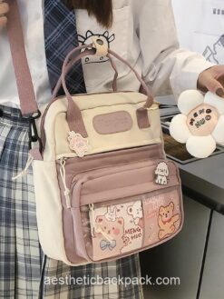 Sweet Korean Style Waterproof Teddy Happy Mini Backpack 1