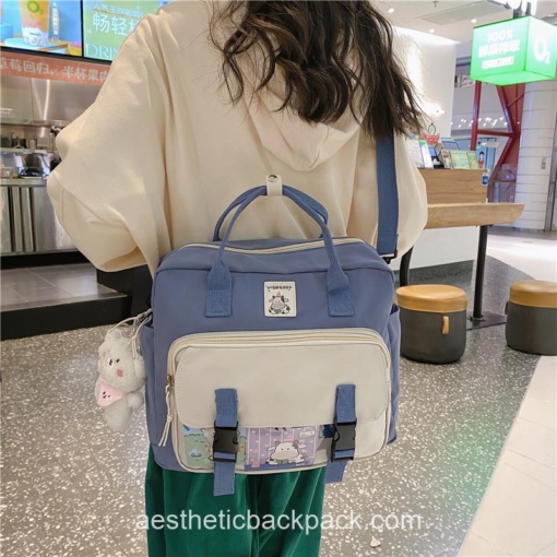 Cool Korean Lovely Waterproof Portable Mochilas Horizontal Backpack 23