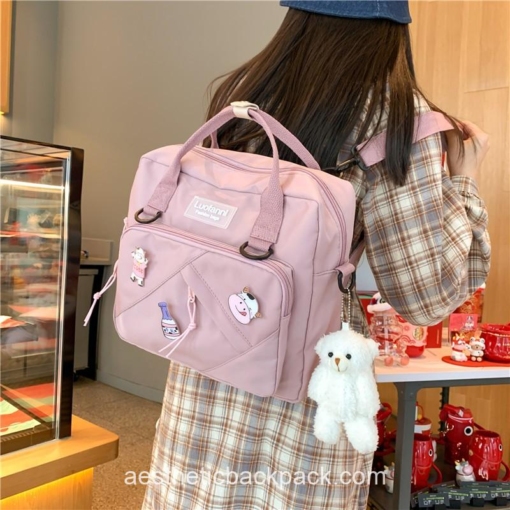 Adorable Korea Style Cute Portable Travel Horizontal Backpack 4