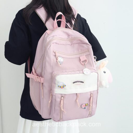 Kindhearted Japanese Harajuku Fat Cute Bunny Backpack 4