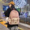 Adorable Japan Style Minimalist Design Leisure Candy Color Backpack 5