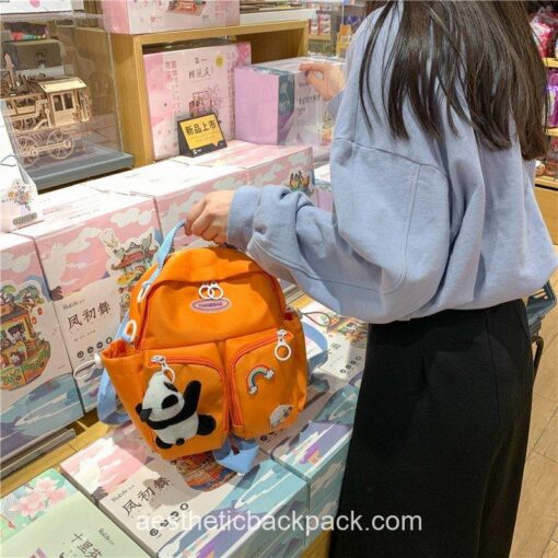 Elegant Super Cute Candy Colors Panda Kawaii Mini Backpack 17