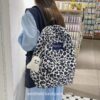 Kawaii Leopard Panther Aesthetic Backpack 1