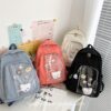 Cozy Solid Transparent Preppy Sweet Backpack 15