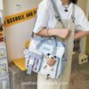 Lovely Cow Cartoon Clear Pocket Sweet Aesthetic Horizontal Backpack 4