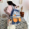 Softhearted Girl Kawaii Panelled Aesthetic Backpack 14