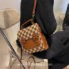 Checkerboard Designer Plaid PU Leather Mini Backpack 1