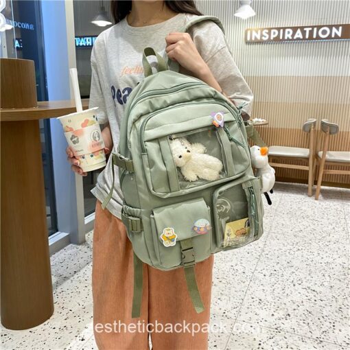 Softie Cute Waterproof Nylon Teddy Duck Aesthetic Backpack 15
