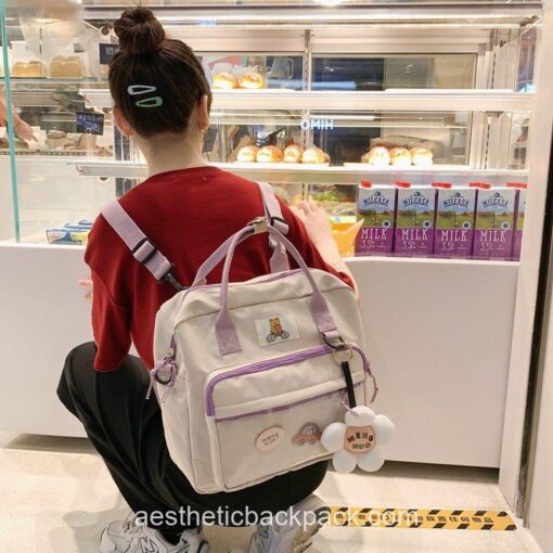 Charming Multifunction Kawaii Sweet Aesthetic Horizontal Backpack 19