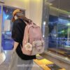 Adorable Japan Style Minimalist Design Leisure Candy Color Backpack 21