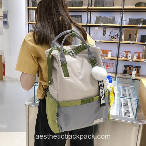 Softie Candy Panelled Colors Waterproof Aesthetic Backpack 4